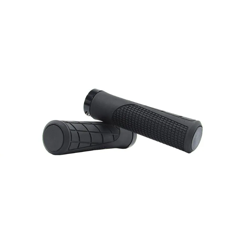 Par Manopla Para Bicicleta 22,2x135mm Com Trava Preto