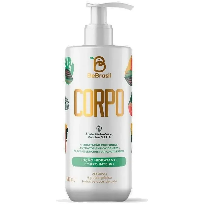 Hidratante Corporal BeBrasil Ácido Hialurônico Pullulan & LHA 400ml - Bebrasil