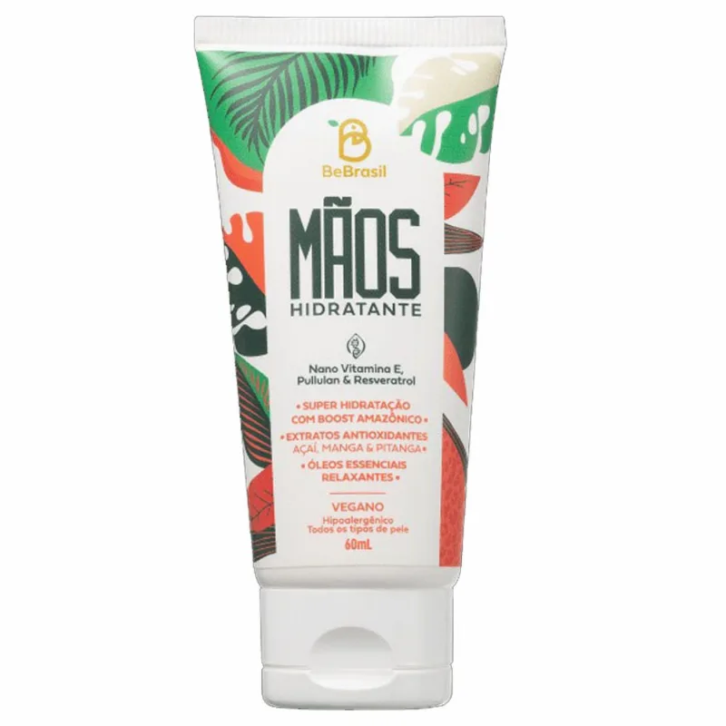 Creme Hidratante para Mãos BeBrasil Vitamina E Pullulan & Resveratrol 60ml - Bebrasil