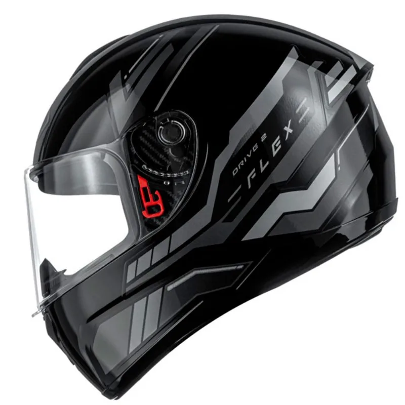Capacete Fly Drive 2 HG Flex Preto Fosco e Grafite 58