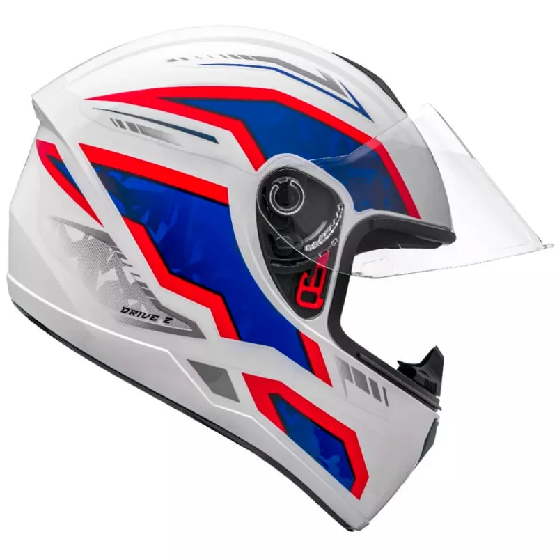 Capacete Fly Drive 2 HG Pulse Branco e Azul 60