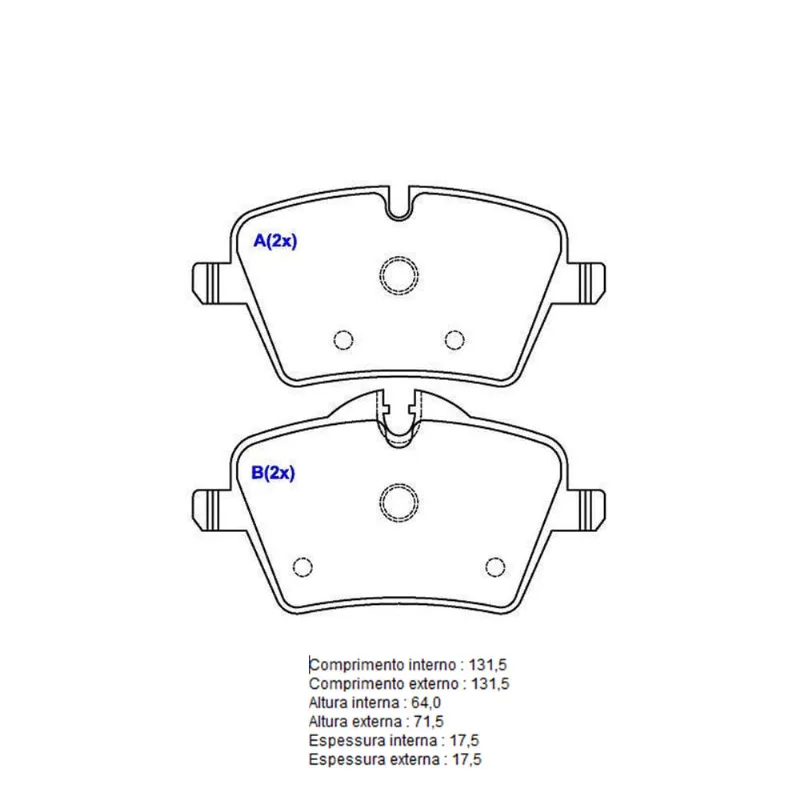 Pastilha De Freio Dianteira Cooper Sistema TRW 1BP30976AA BProauto