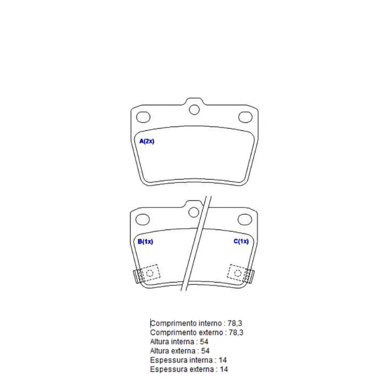 Pastilha De Freio Traseira RAV4 Sistema Sumitomo 1BP30963AA BProauto