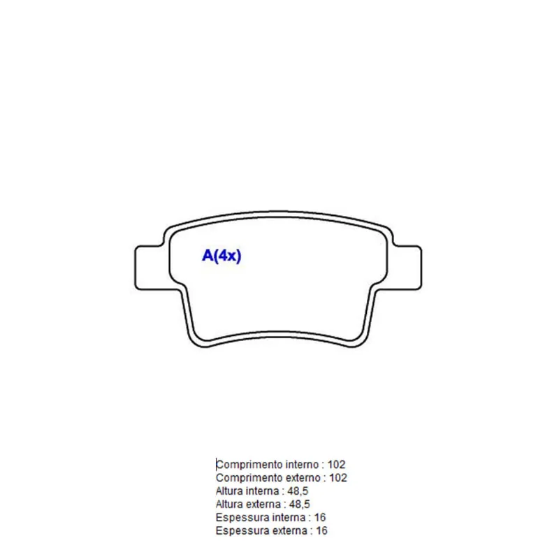 Pastilha De Freio Traseira Sistema Bosch 1BP30917AA BProauto