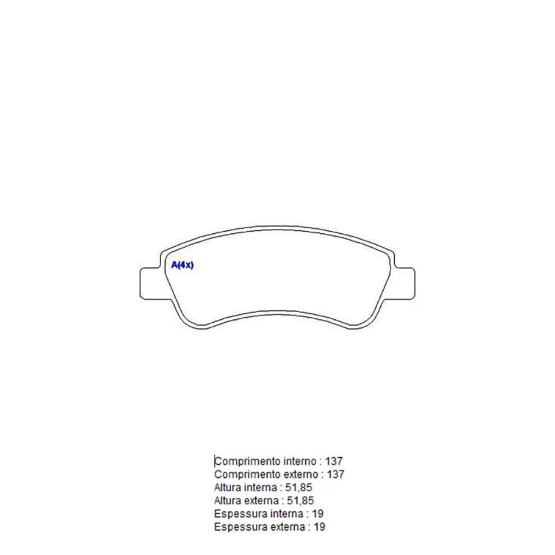 Pastilha De Freio Dianteira 207 Sistema Bosch 1BP30911AA BProauto
