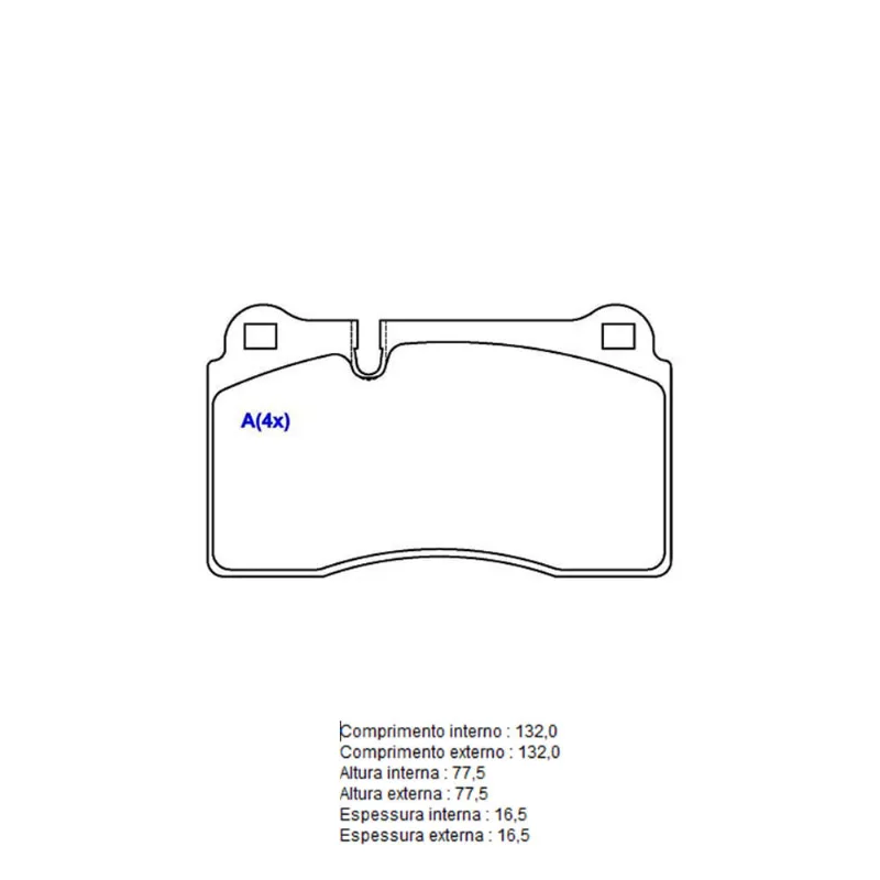 Pastilha De Freio Dianteira Range Rover Sistema Brembo 1BP31021AA BProauto