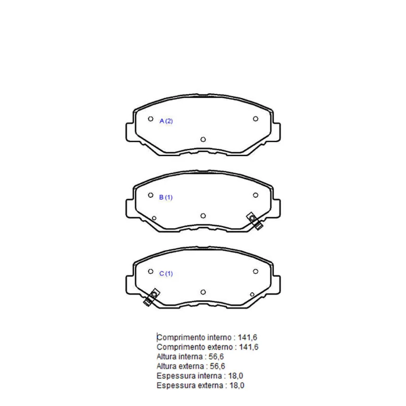 Pastilha De Freio Dianteira CRV Sistema Akebono 1BP31048AA BProauto