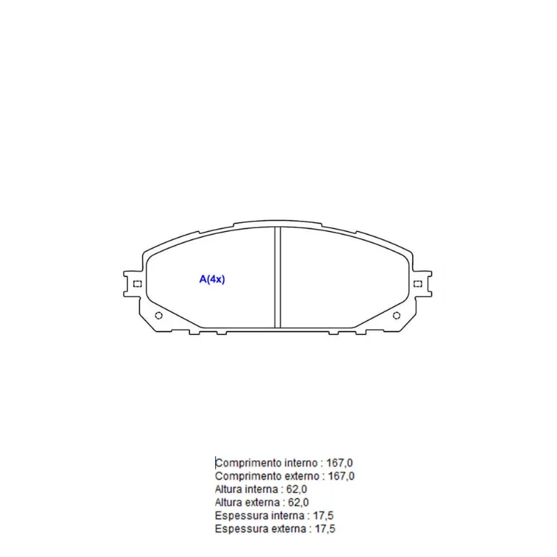 Pastilha De Freio Dianteira Cherokee Sistema Advics 1BP31060AA BProauto