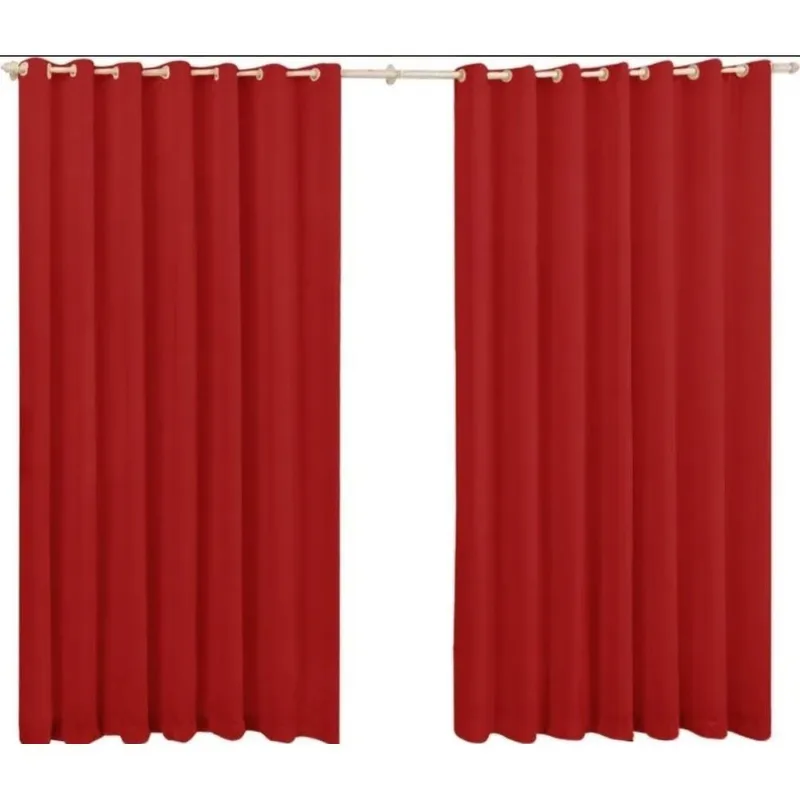 Cortina Roma 2,20X1,70 Quarto Sala Escritorio Vermelho