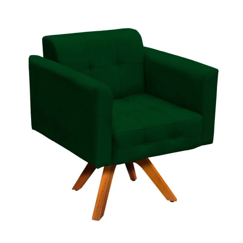 Poltrona Elisa Suede Verde - OUTRAS - Móveis