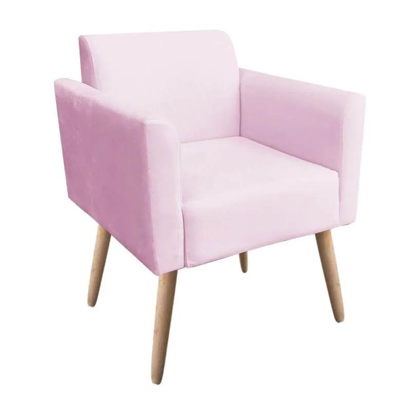 Poltrona Natural Rosa Bebê - OUTRAS - Móveis