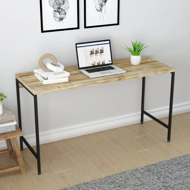 Escrivaninha Mesa Escritório Estilo Active 135cm Industrial Yescasa Carvalho Marrom Carvalho