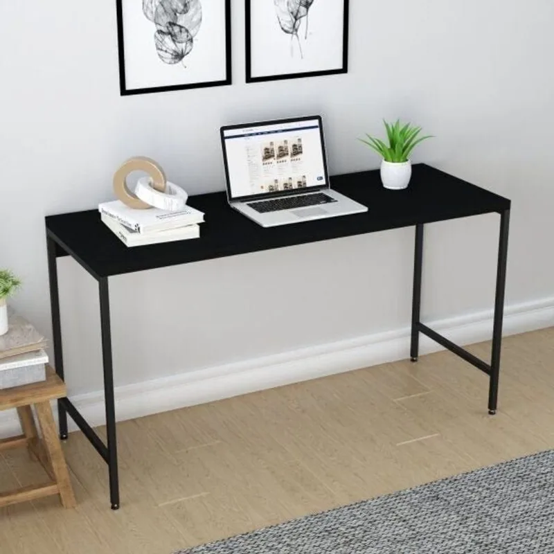 Escrivaninha Mesa Escritório Estilo Active 135cm Industrial Yescasa Preto Preto Onix