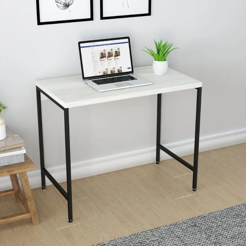 Escrivaninha Mesa Escritório Estilo Active 90cm Industrial Yescasa Snow Branco Snow