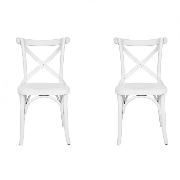 Conjunto 2 Cadeiras X Texas Gamma Móveis Branco - Não Informado - Móveis
