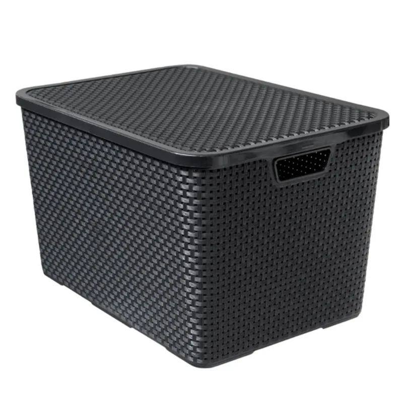 Caixa Organizadora Com Tampa Rattan Arqplast - 20L - Arqplast