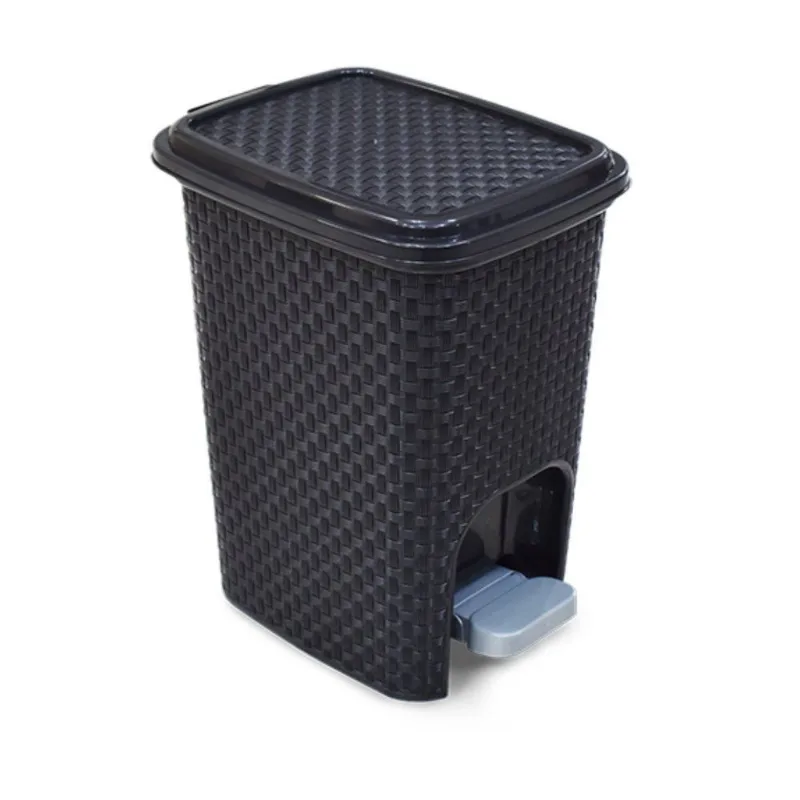 Lixeira Com Pedal Rattan Arqplast 7 Litros - Preta - Arqplast