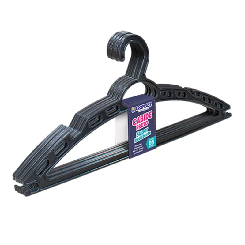 Cabide Com 05 Peças Display Preto Arqplast - Arqplast