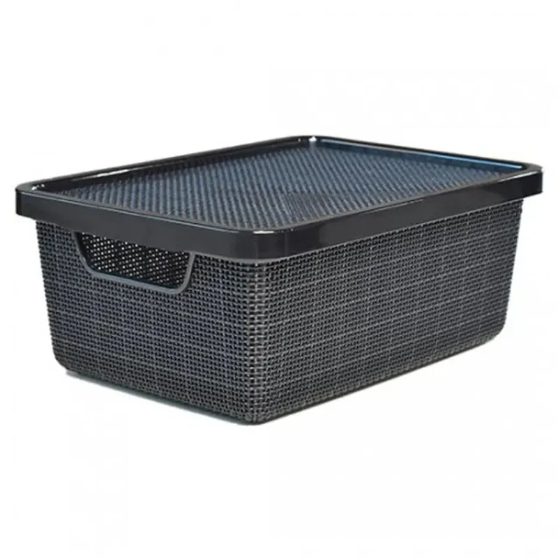 Organizador Jutta Com Tampa Preto 6 Litros Arqplast - Arqplast