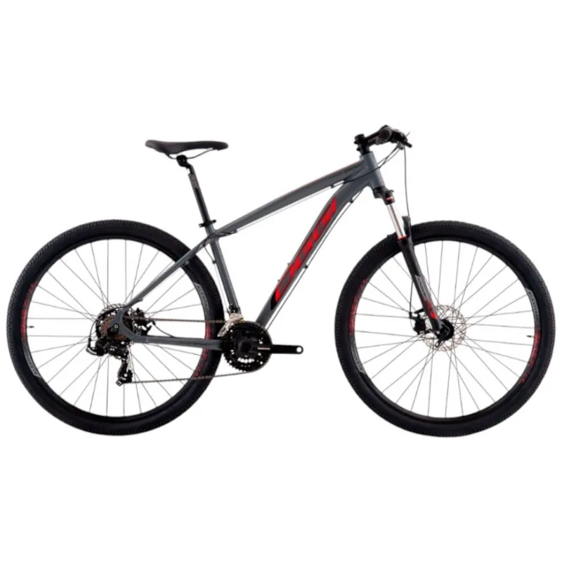 Bicicleta MTB Oggi Hacker Sport Aro 29 Grafite E Vermelho 19 (MP)