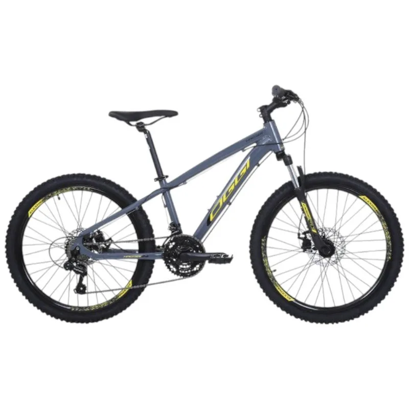 Bicicleta MTB Oggi Hacker Aro 24 Cinza E Amarelo 13 (MP)