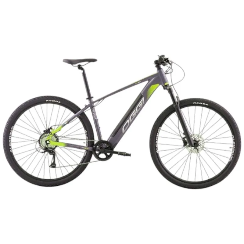 Bicicleta MTB Oggi E-Bike Big Wheel 8.0 Aro 29 Cinza E Verde M (MP)