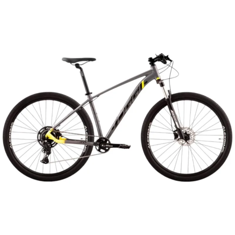 Bicicleta Oggi E-Bike Big Wheel 7.0 Aro 29 Grafite E Amarelo 15,5 2024 (MP)