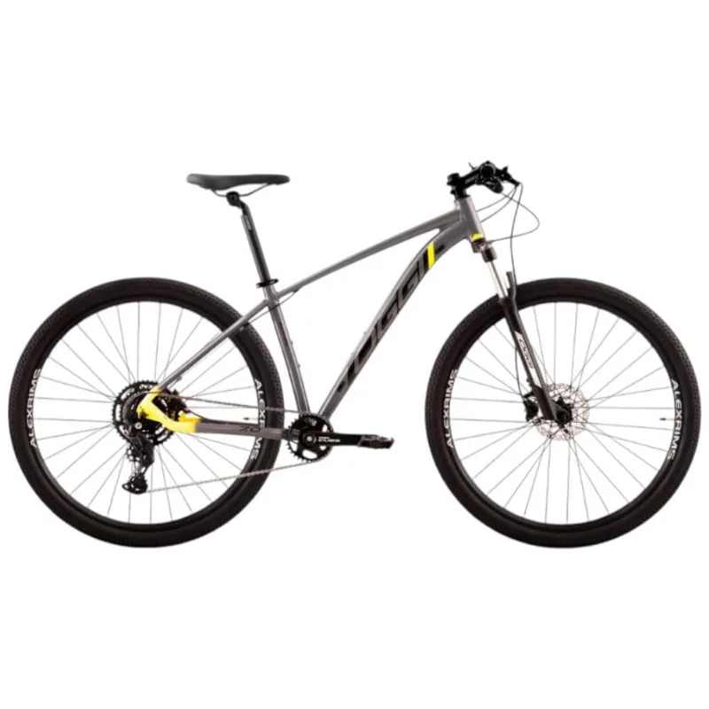 Bicicleta Oggi E-Bike Big Wheel 7.0 Aro 29 Grafite E Amarelo 21 2024 (MP)
