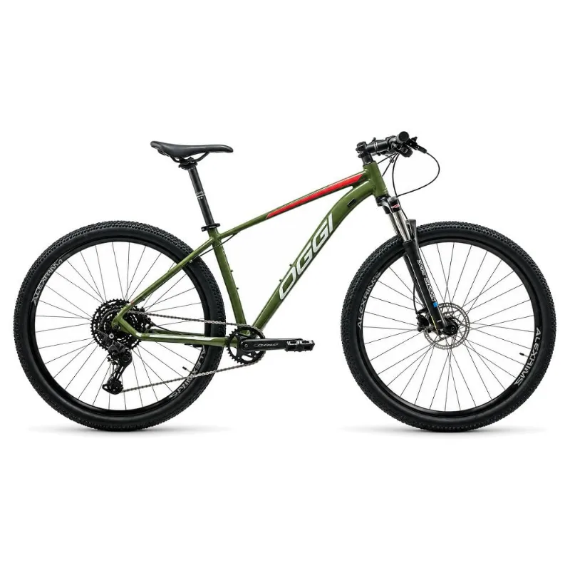 Bicicleta MTB Oggi Big Wheel 7.1 Aro 29 Verde E Vermelho 21 (MP)