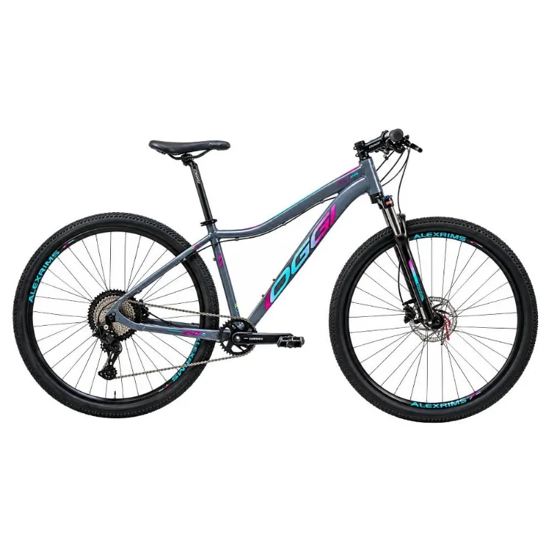 Bicicleta MTB Oggi Float 5.0 HDS Essa Aro 29 Grafite E Rosa 17 (MP)