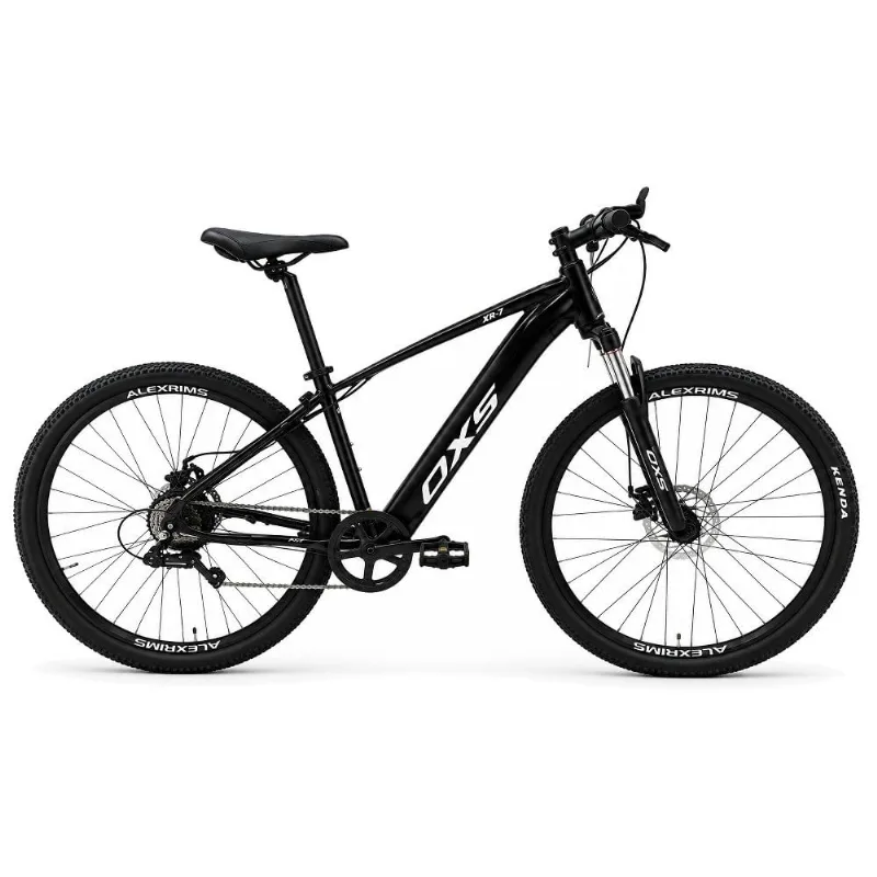 Bicicleta Elétrica MTB OXS Aro 29 XR-7 Tourney 7V Preto E Branco L (MP)