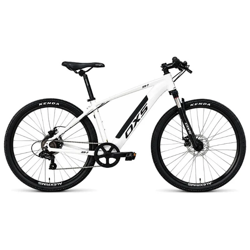 Bicicleta Elétrica MTB OXS Aro 29 XR-7 Tourney 7V Branco E Preto L (MP)