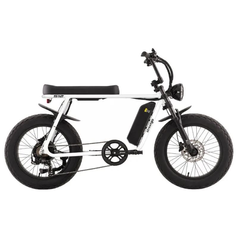 Bicicleta Elétrica Streetgo S12 Aro 20 750Wh Branco (MP)