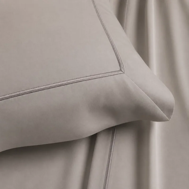 Jogo de Cama 4 Peças 300 Fios Algodão Fend/Fend Festonê Lázio Kacyumara - Casa K Solteiro Plus - Kacyumara