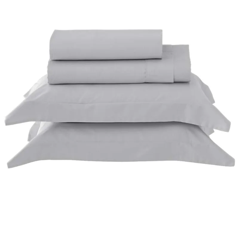 Jogo De Cama King 300 Fios Satinée Liso - Kacyumara Prata