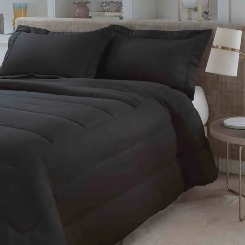 Colcha Queen Confort Montez Preto Kacyumara