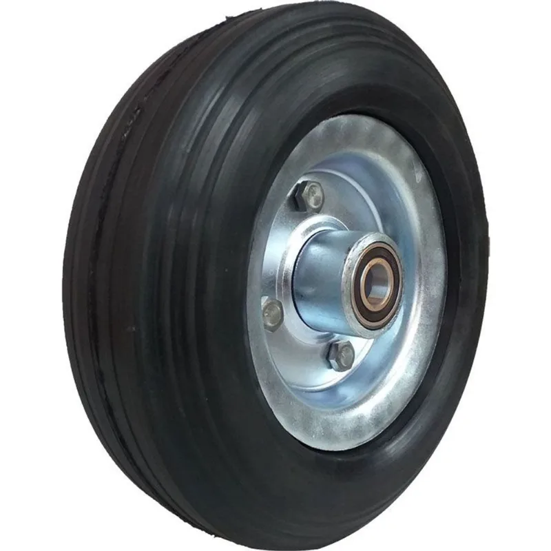 Roda Chapa Estampada 250X4 Pneu de Borracha Maciça Esfera 20mm - CZ250X4ME20