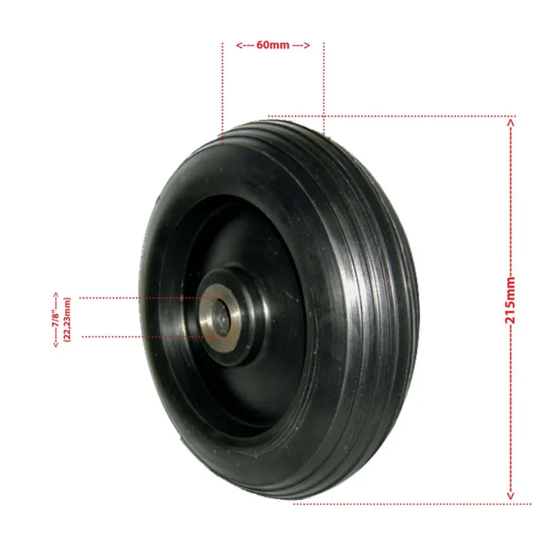 Roda 250x4 Pneu Maciço p/ Carrinho De Carga, Armazém, Etc. - BM250X4R78