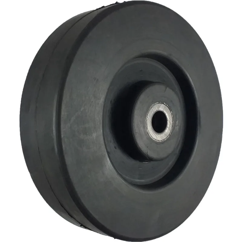 Roda Maciça 6' (15cm) Em Borracha c/ Rol. De Rolete 1/2 - BM614R12