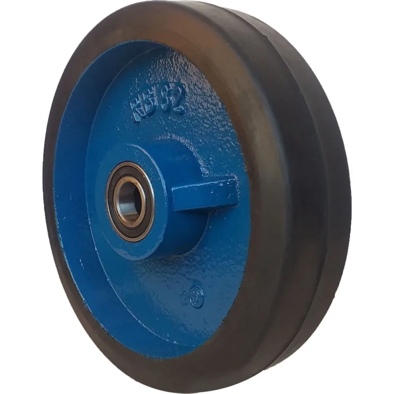 Roda de Ferro Revestida em Borracha 8X2 Rolamento Furação 20mm - RB8X2E20 - Não Disponível