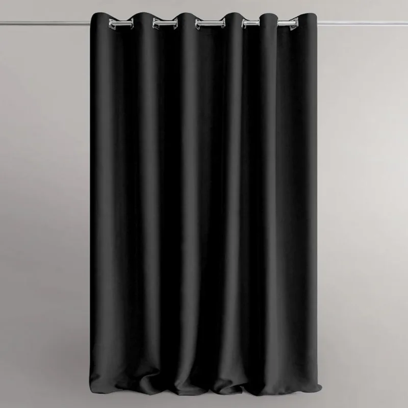 Cortina Provador De Roupas 100% Blackout Preto 1,40X2,00