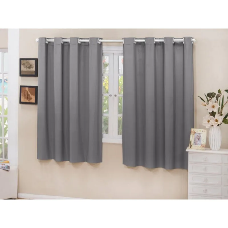 Cortina Blackout Tecido Cinza 2,80X1,60 Corta Luz 100%