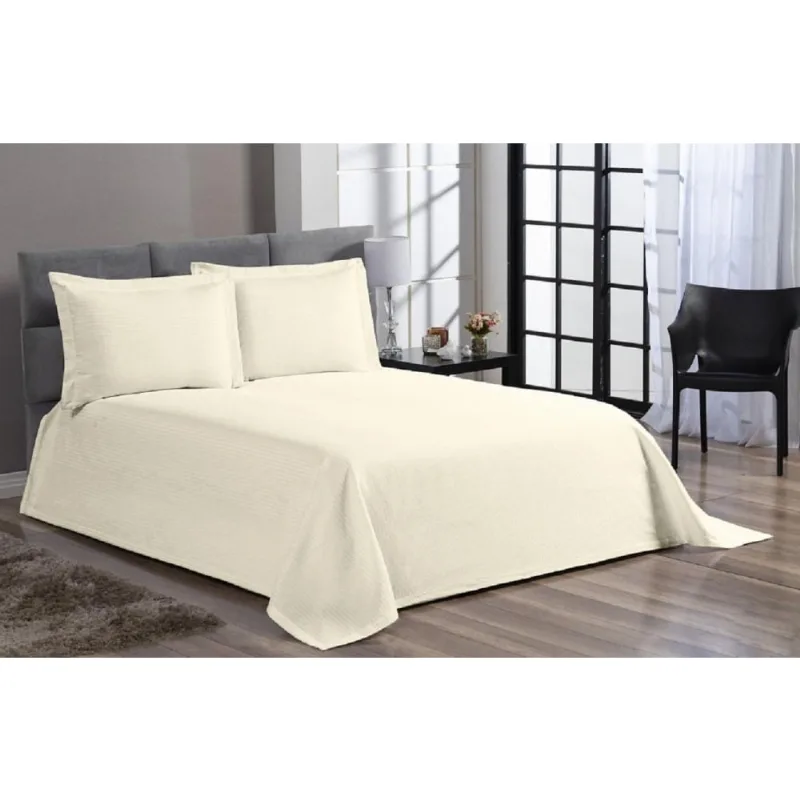 Cobre Leito Colcha Piquet Liso Casal Queen 3 Peças