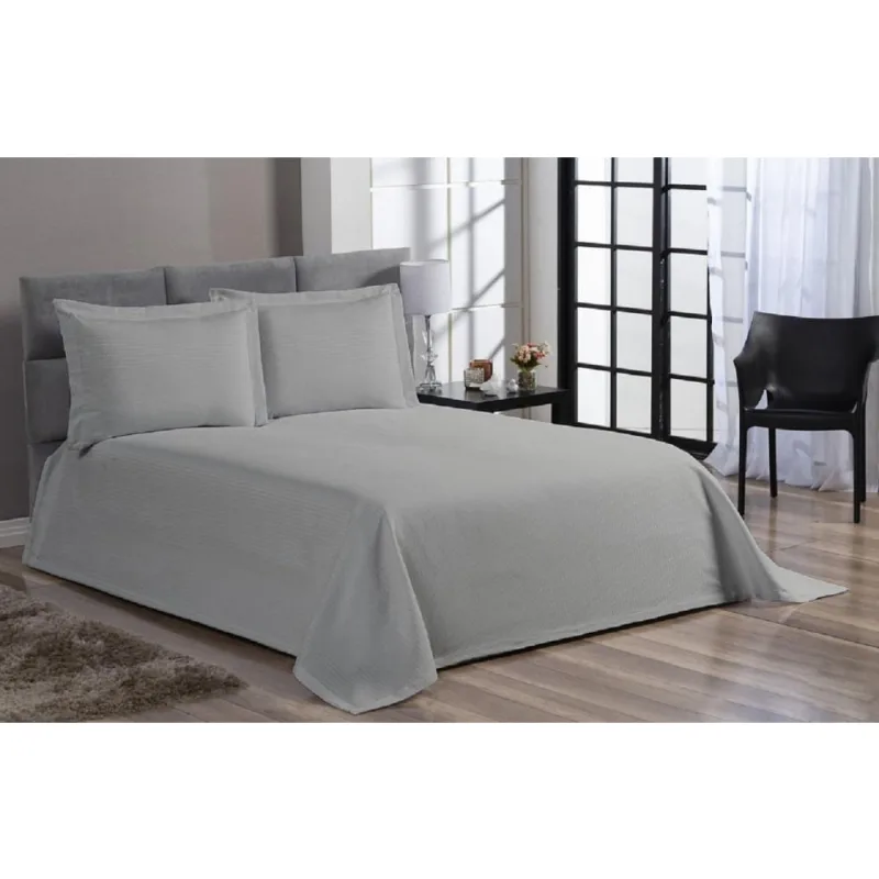 Cobre Leito Colcha Piquet Liso Casal Queen 3 Peças