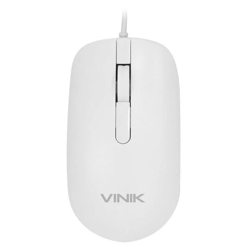 Mouse Usb Dynamic Slim Branco 1600 Dpi Cabo 1,8m - Vinik -