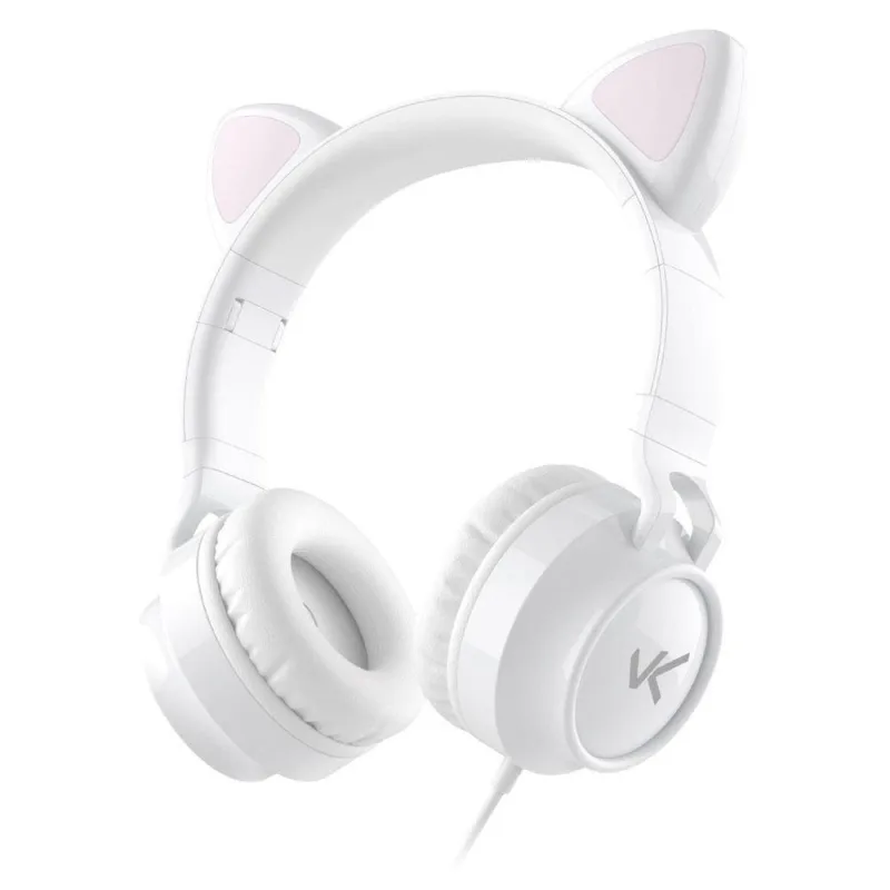 Fone De Ouvido Headset Kitty Ear - Orelha De Gato Branco Com - VINIK - áudio
