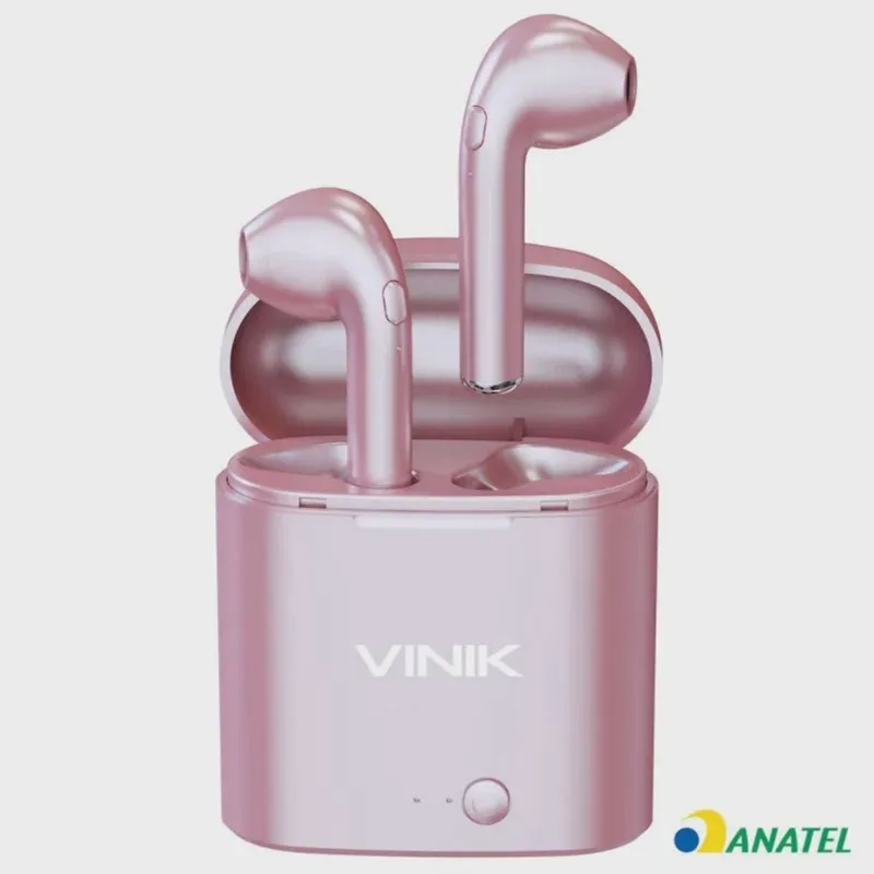 Fone De Ouvido Bluetooth Easy W1 + Wireless Rose - Vinik