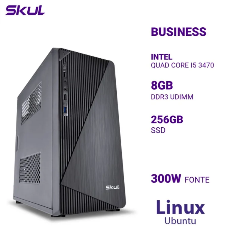 Computador Business B500 Quad Core I5 3470 MEM 8GB DDR3 SSD 256GB Fonte 300W Linux