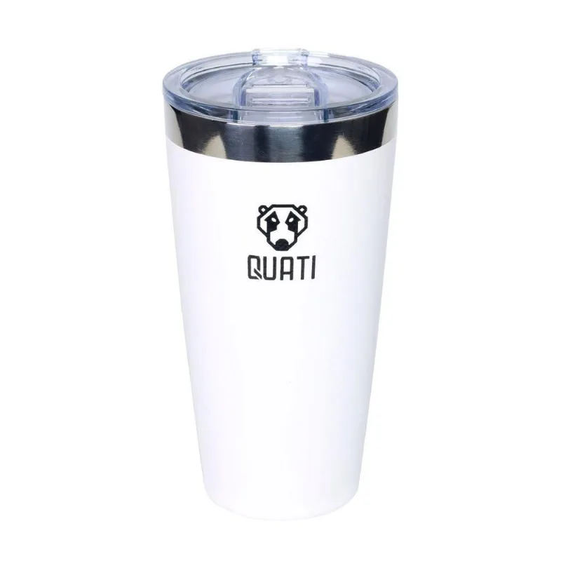 Copo Térmico Quati Com Tampa 473Ml Branco - Cbct473