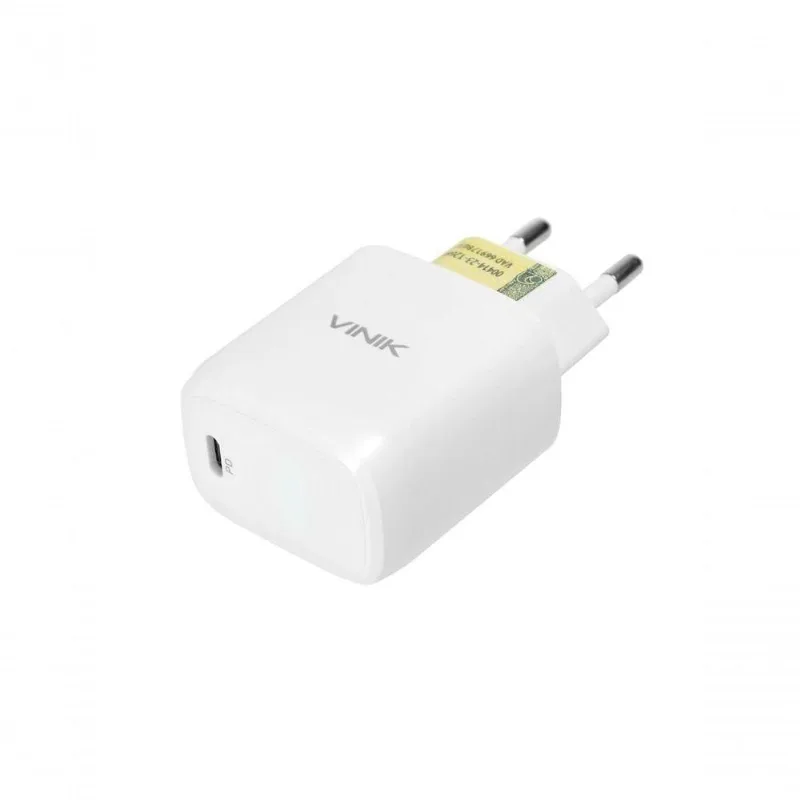 Carregador De Parede 20w Com 1 Saida Tipo C 12v - Branco